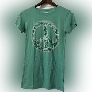 Vintage Green Peace Sign T-Shirt